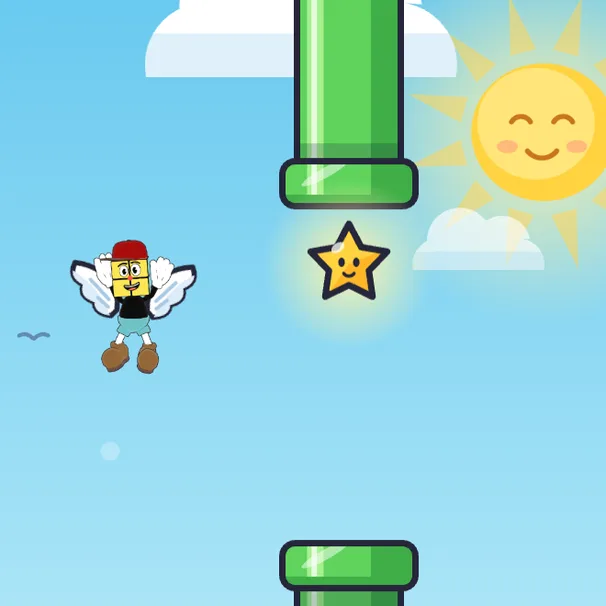 Flappy cube